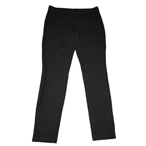 Clara Sun Woo Slim Leg Pants Womens Size M Black Elastic Waist Ponte Knit USA
